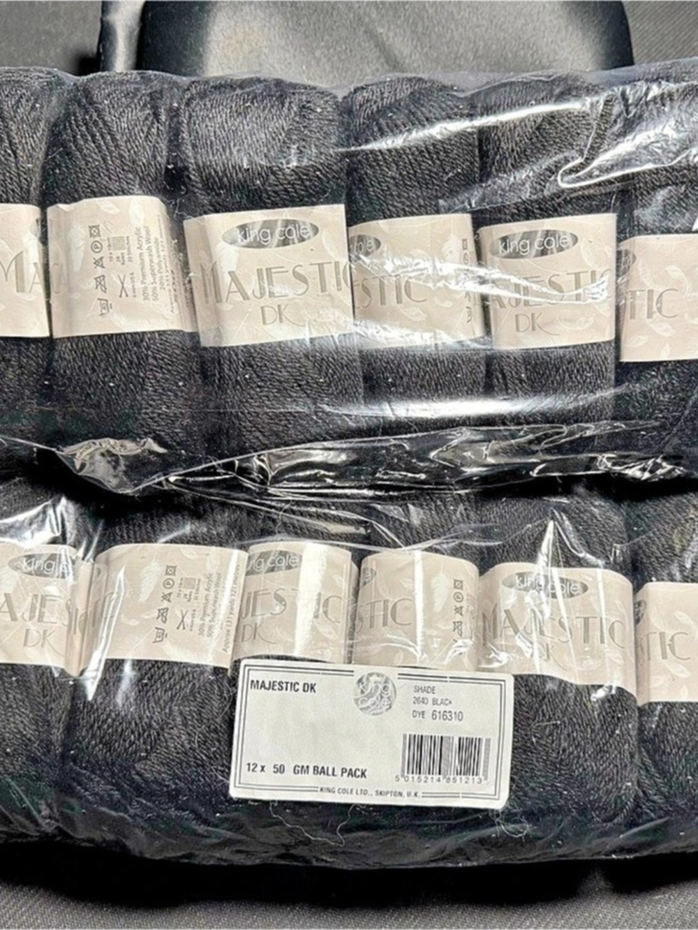 King Cole Majestic DK Black Lot NWT